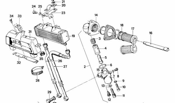 Casquillo OEM 11421336936 para BMW E30, E36, E34, E32, E31. Original BMW.