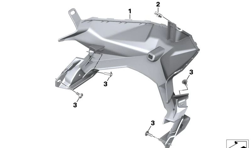 Tampa inferior OEM 46638403856 para motocicletas BMW F 900 XR (K84) de 11/2018 a 03/2025. Originais BMW Motorrad.