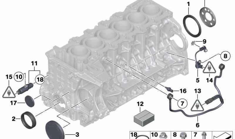 Sensor de detonación OEM 13627566786 para BMW E82, E88, F20, F21, F22, F23, F87, E90, E91, E92, E93, F30, F31, F34, F80, F32, F33, F36, F82, F83, E60, E61, F07, F10, F11, F06, F12, F13, F01, F02, E84, F25, F26, E70, F15, E71, F16, E89. Original BMW.