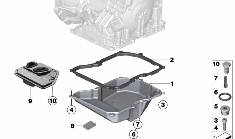 Cárter de aceite OEM 24117636569 para MINI R56, R56 LCI, Clubman R55, Clubman R55 LCI, Cabrio R57 LCI, Coupé R58, Roadster R59, Countryman R60, Paceman R61. Original MINI.