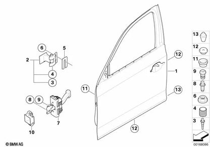 Front door stop for BMW E90, E90N, E91, E91N (OEM 51217259243). Genuine BMW