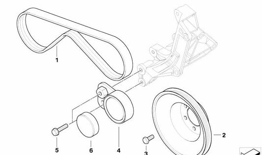 OM Auxiliary Correa 11282245850 pour BMW E36, E34, E32, E38, Z3, série 3, série 5, série 7. BMW original.