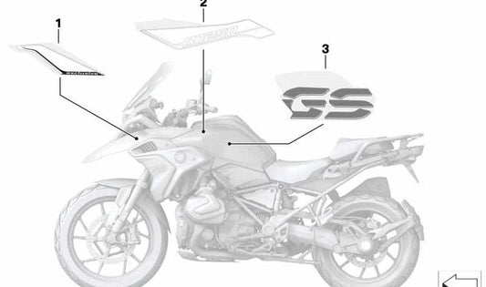 Registro esquerdo OEM 51148406721 Para motocicletas BMW R1250GS (08/2018 - 03/2020). BMW Motorrad original.