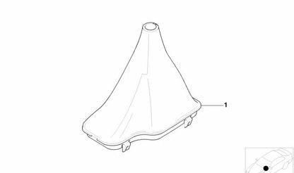 Fuelle de cuero negro para BMW serie E46, E90, F30, F80 (OEM 51167503206). Original BMW