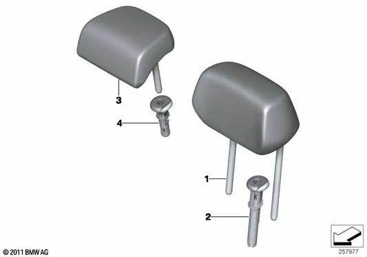 Schwarze mittlere Kopfstütze OEM 52208096842 für BMW 1er F40 (116d, 118d, 118i, 116i). Original BMW.