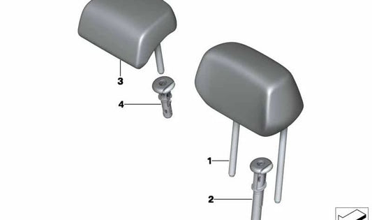 Siège arrière arrière arrière OEM 52208055012 pour BMW F20, F21, F30, F31. BMW d'origine.