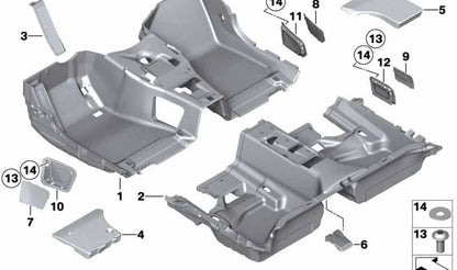 Alfombrilla delantera izquierda OEM 51477066979 para BMW E81, E82, E87, E87N, E88, E90, E90N, E91, E91N, E92, E92N, E93, E93N, E84. Original BMW.