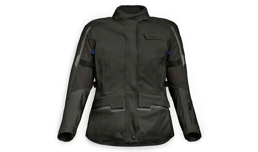 Chaqueta PaceGuard Adventure OEM 76137922891 talla 48 para mujer, color gris oscuro. Compatible con motos BMW de touring y enduro. Original BMW Motorrad.