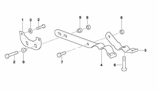 SHORT SUPPORT SUPPORT OEM 18301433151 for BMW E36. Original BMW.
