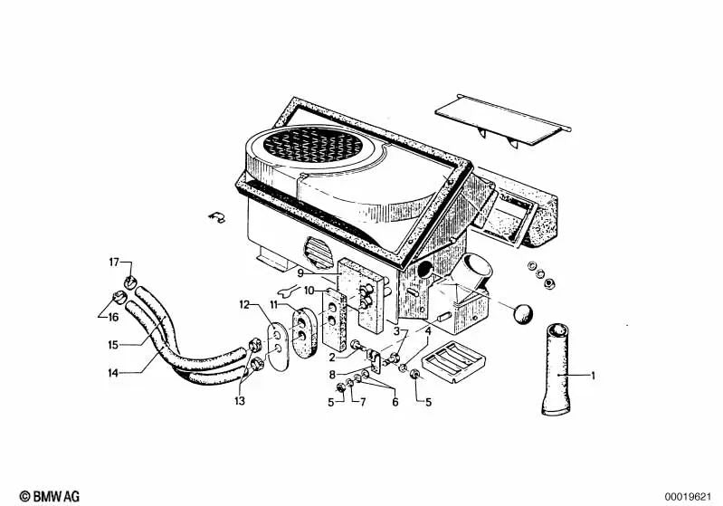 Troie d'acqua avanzata per BMW E39, E46, E53, E60, E61, E63, E64, E65, E66 (OEM 64211354603). BMW originale.