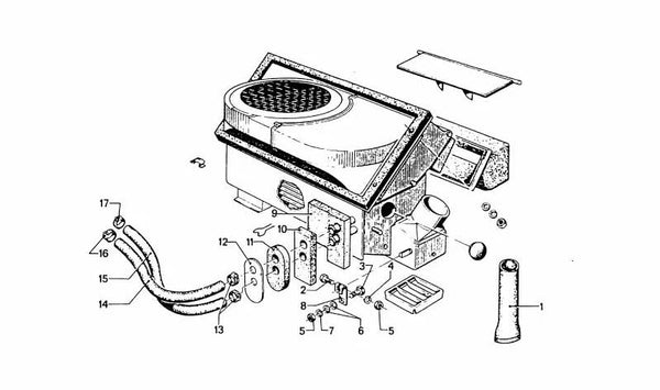 Manguera de refrigerante de avance OEM 64211354604 para BMW E30, E28, E34. Original BMW.