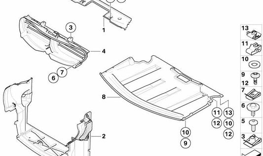Front air duct for BMW E63N, E64N (OEM 51747184552). Original BMW