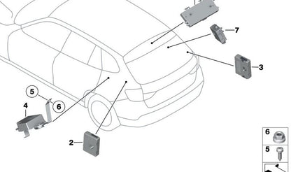 Amplificador de antena OEM 65209168334 para BMW E84. Original BMW.