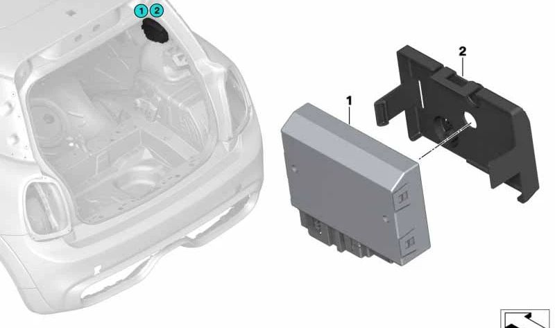 Soporte de suspensión OEM 31206862869 para MINI F55, F56, F57, F54, F60. Pieza original MINI para diversos modelos.