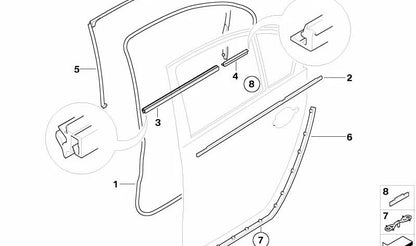 Cubierta del compartimento para BMW Serie 5 E60, E60N (OEM 51227135164). Original BMW