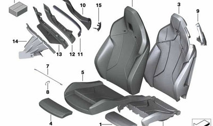 Asa de cuero izquierda OEM 52109871807 para BMW G29. Original BMW.