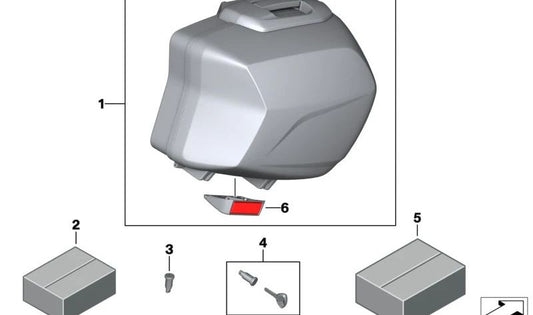 Juego de cerraduras Maleta/Top case OEM 51257695140 para motos BMW F800GT, F800R, R1200R, R1200ST... y más. Original BMW Motorrad.