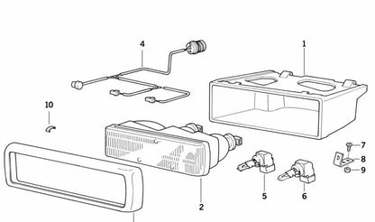 Clipe Faro para BMW 8 E31 Series (OEM 63121392068). BMW original