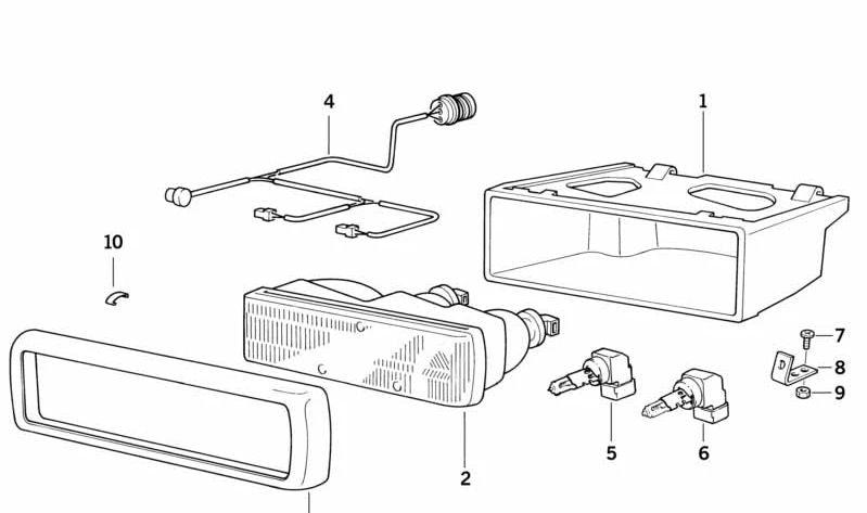 Acabamento dianteiro esquerdo para BMW E31 (OEM 63128354545). BMW original
