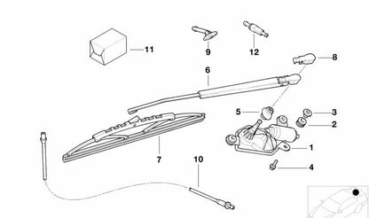 Válvula del sistema lava-parabrisas OEM 61688391402 para BMW E36 y E39. Compatible con modelos 316i, 318i, 318tds (E36). Original BMW.