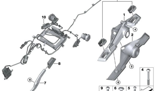 Caperuza reposapiés OEM 46718556271 para motos BMW F 750 GS, F 800 GS, F 850 GS, R 1200 GS, R 1250 GS, R 1300 GS, S 1000 XR... y más. Original BMW Motorrad