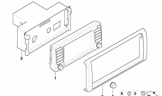 Pantalla multimedia ancha OEM 65526934415 para BMW E39, E38. Repuesto original BMW. Ideal para renovar o sustituir el monitor central del salpicadero con calidad de fábrica.