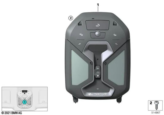Zentrum für Dachfunktionen für BMW i20 (OEM 61315B330A2). Original BMW