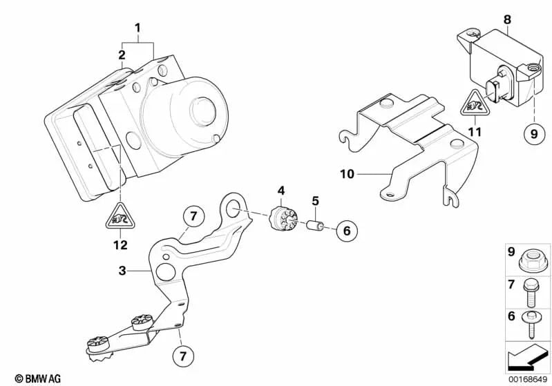 Rotational speed sensor for BMW 3 Series E46, Z4 E85 and MINI R50, R52, R53 (OEM 34526764018). Original BMW