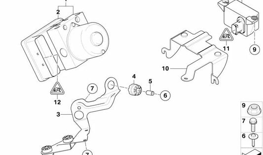 Support de la pompe hydraulique OEM 34516757901 pour BMW E85. BMW d'origine.