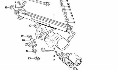 Motor del limpiaparabrisas OEM 61611373385 para BMW E30, E28, E24 y Z1. Original BMW.