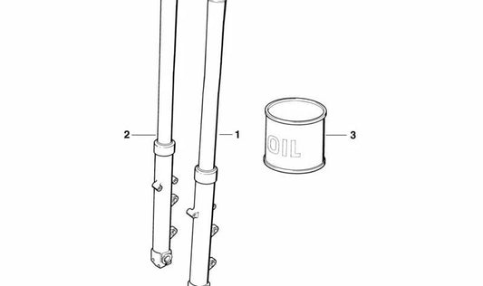OEM right fork bar 31422312830 for BMW K1200S, K1200R and K1200R Sport. Original BMW Motorrad.