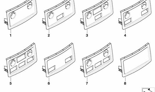 Embelti posteriori della console centrale in legno di radice di noce OEM 51167156983 per BMW E60, E61. BMW originale