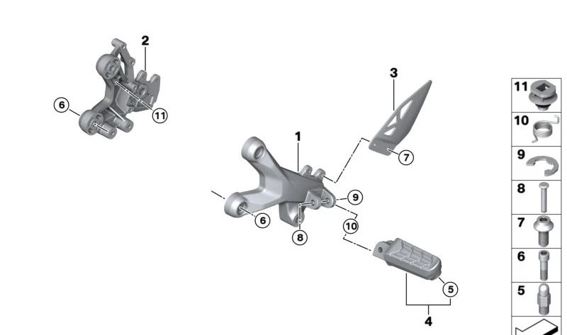 Vite esagonale interna M5X12 OEM 11128562723 per moto BMW G 310 R, G 310 GS, G 310 RR. BMW Motorrad originale.