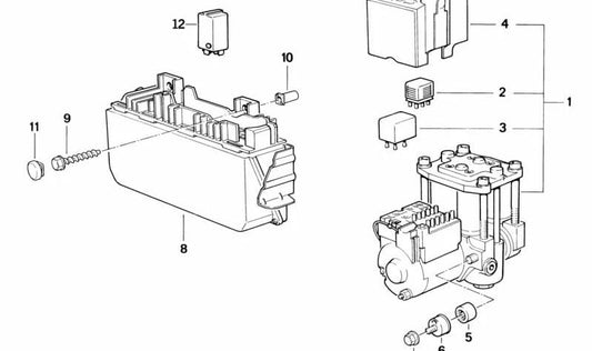 ABS/ASC control unit for BMW E31 (OEM 34521090157). Genuine BMW
