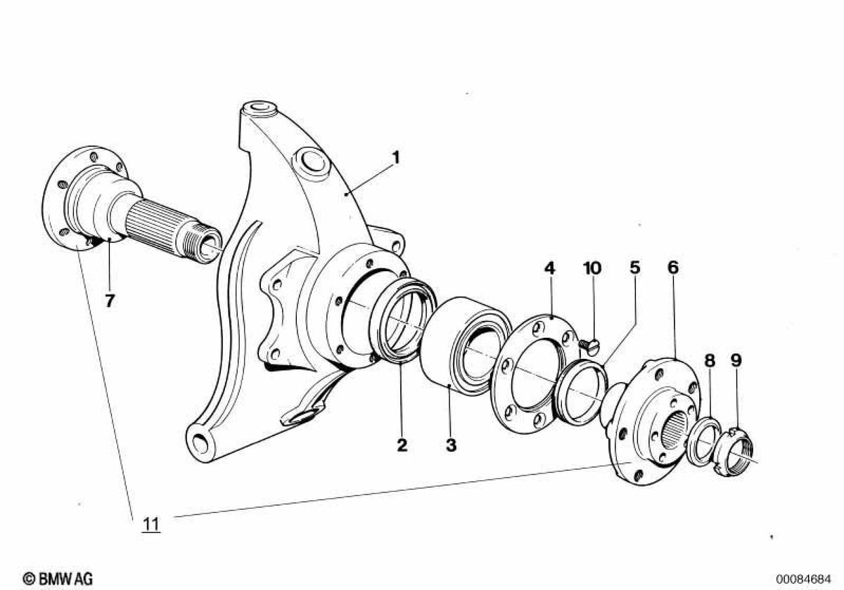 OEM Rueda -Separator 33412160050 für BMW E30. Original BMW.