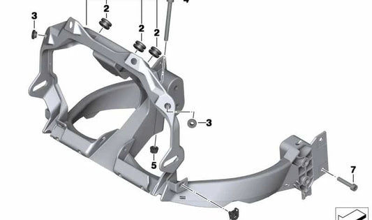 Soporte revestimiento frontal OEM 46637694988 para motos BMW F 700 GS, F 650 GS, F 800 GS, F 800 GS Adventure. Original BMW Motorrad.