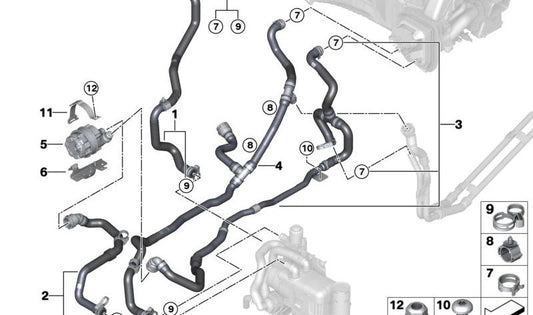 Präparat des Support OEM 64116817649 für BMW G07, G07N. Original BMW Stück.