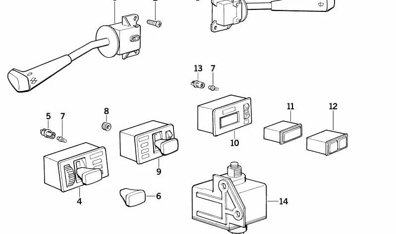 Interrupteur d'éclairage OEM 61311375863 pour BMW E28 {518i, 520i} Tous les modèles compatibles. BMW d'origine.
