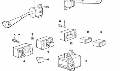 Luci di commutazione e intermittes OEM 61311377987 per BMW E28 524 TD, 528E, 535i. Controlla luci intermittenti, corte e lunghe dal volante. BMW originale.