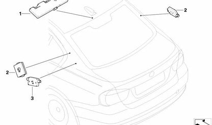 Amplificador de antena Diversity OEM 65209187644 para BMW 3' E90, E90 LCI, E92, E92 LCI. Original BMW.