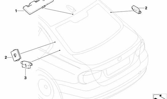 Amplificatore di antenna per la serie BMW 3 E90, E92 (OEM 65209187645). BMW originale