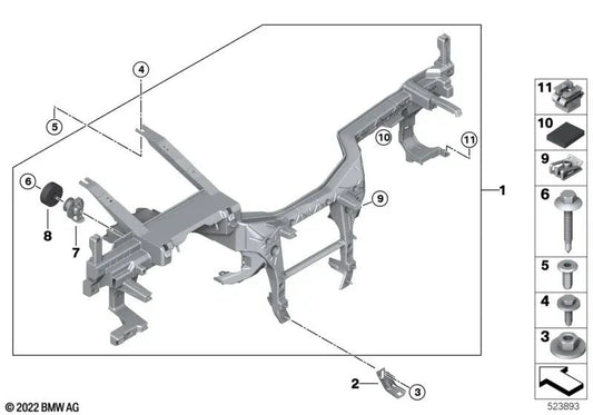 Kompensationselement für BMW F95, G05, G18, F96, G06, G07, G09 (OEM 07149458856). Original BMW
