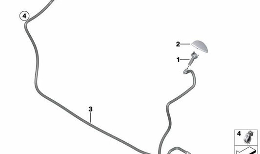 Revêtement chromé droit OEM 61679805542 pour Mini Countryman R60, Paceman R61. Mini d'origine.