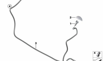 Boquilla telescópica derecha OEM 61679800914 para MINI R60, R61, R6, 3/20. Repuesto original MINI.