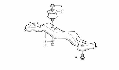 Travesaño para BMW Serie 5 E34, Serie 7 E32 (OEM 24711129871). Original BMW