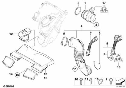 Rechte Zulassungsverhalten für BMW Series 1 E81, E82, E87, E87N, E88 (OEM 13717547591). Original BMW