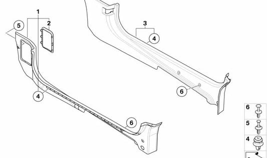 Clip negro OEM 07147074252 para MINI Cabrio R52 y BMW Z4 E85. Original BMW y MINI.