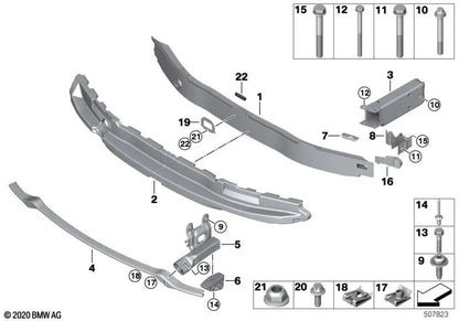 Front shock absorber for BMW 2 Series F22, F23 (OEM 51117295512). Original BMW