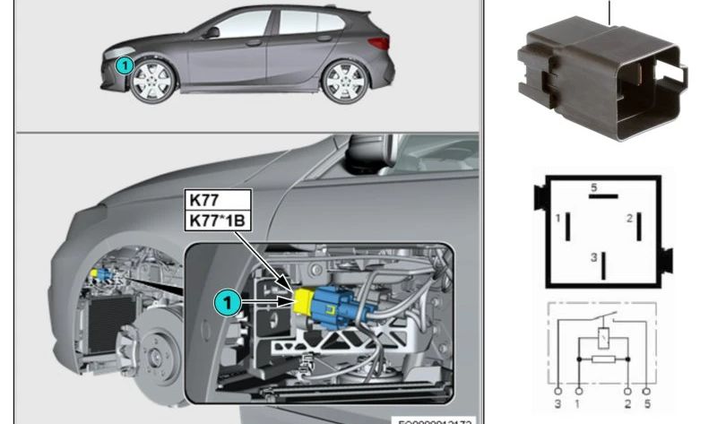 Relé OEM 61369207913 para BMW F20, F21, F40, F70, F22, F23, F44, F45, F46, F87, G42, U06, F74, F78, F30, F31, F34, G20, G21, G28, F32, F33, F36, G22, G23, G26, G30, G31, G60, G61, G68, G90, G99, G32, G11, G12, G70, G14, G15, G16, F48, U11, U12, F39,