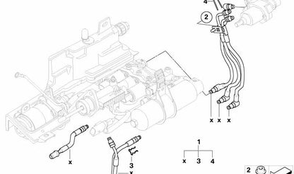 Tuberías hidráulicas OEM 23427571293 para BMW E46, E60, E61, E63, E64, E85 (cambio automático SMG). Original BMW.